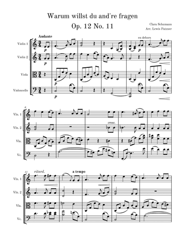Warum willst du and're fragen Op. 12 No. 11