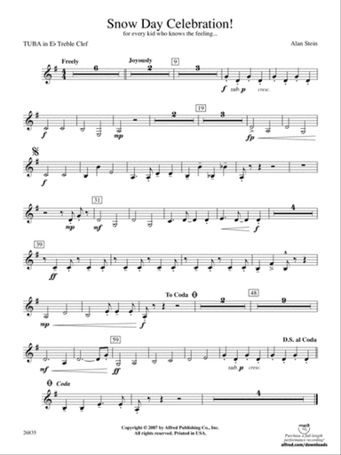 Snow Day Celebration!: (wp) E-flat Tuba T.C.