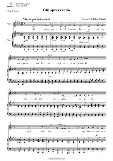 Chi sprezzando (B-flat minor)