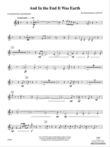 And in the End It Was Earth: E-flat Baritone Saxophone