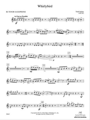 Whirlybird: B-flat Tenor Saxophone