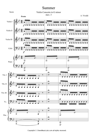 The Four Seasons: Summer 3rd Movement "Strom "