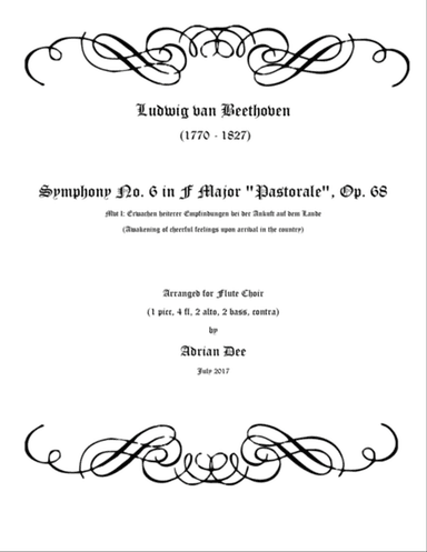 Symphony No. 6 "Pastorale" Mvt 1 for Flute Choir