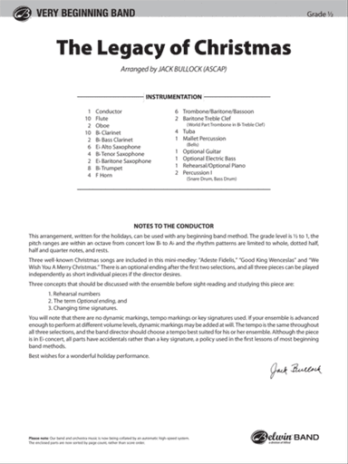 The Legacy of Christmas: Score