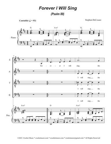 Forever I Will Sing (Psalm 89) (SATB)