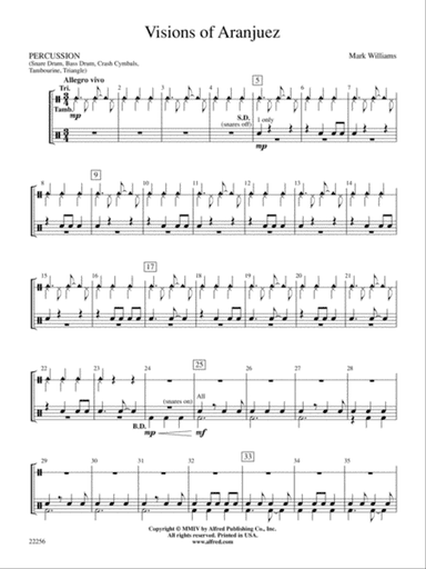 Visions of Aranjuez: 1st Percussion