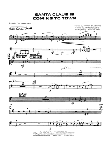 Santa Claus Is Coming to Town: 4th Trombone