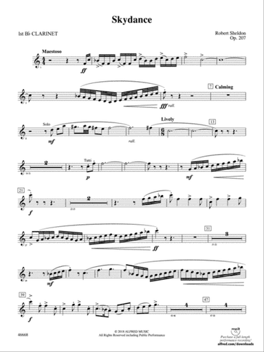 Skydance: 1st B-flat Clarinet