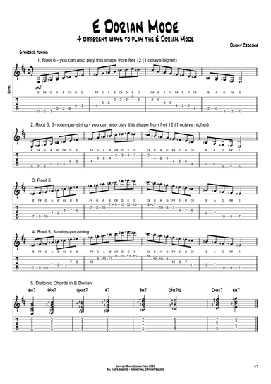 E Dorian Mode (4 Ways to Play)