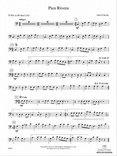 Pico Rivera: (wp) B-flat Tuba B.C.
