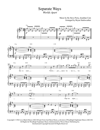 Separate Ways (worlds Apart)