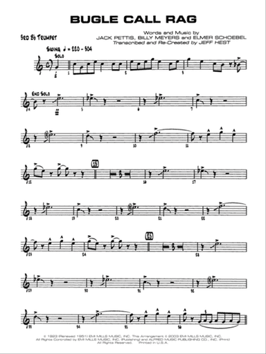 Bugle Call Rag: 3rd B-flat Trumpet
