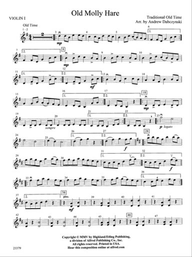 Old Molly Hare: 1st Violin