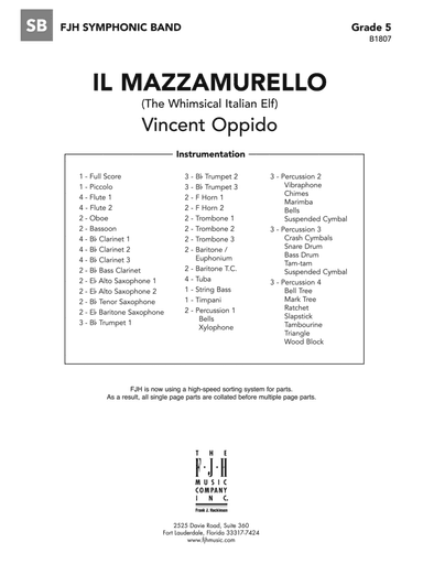Il Mazzamurello: Score