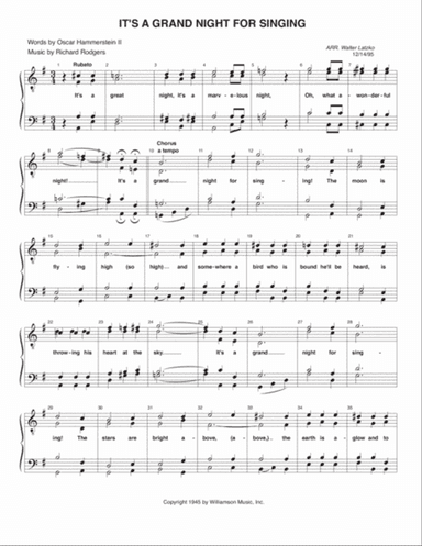 It's A Grand Night For Singing