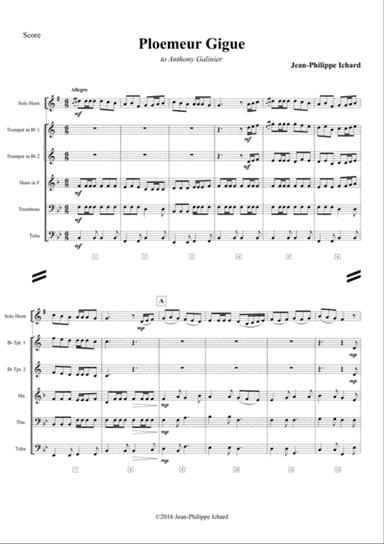 Ploemeur Gigue - Score + Parts