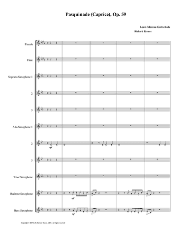 Pasquinade (Saxophone Nonet + Flute & Piccolo)