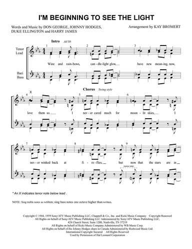 I'm Beginning To See The Light