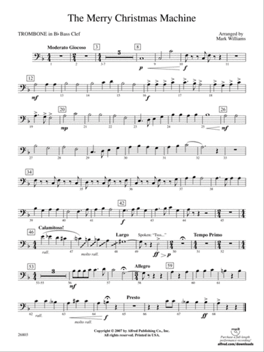 The Merry Christmas Machine: (wp) 1st B-flat Trombone B.C.