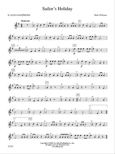 Sailor's Holiday: E-flat Alto Saxophone