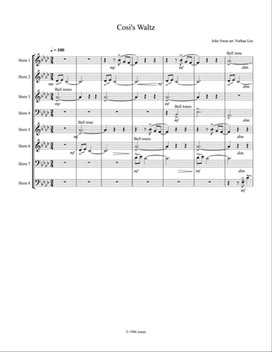 Cosi's Waltz for 8 Horns in F