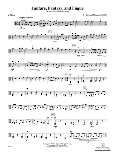 Fanfare, Fantasy, and Fugue: Viola