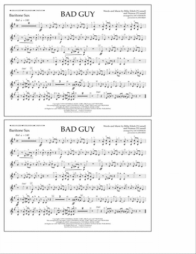 Bad Guy (arr. Jay Dawson) - Bari Sax