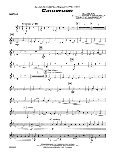 Cameroon: 1st F Horn
