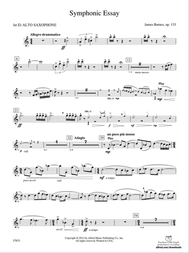 Symphonic Essay: E-flat Alto Saxophone