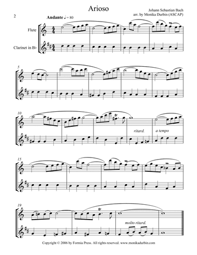Wedding Music for Flute and Clarinet (collection) - Woodwind Duet