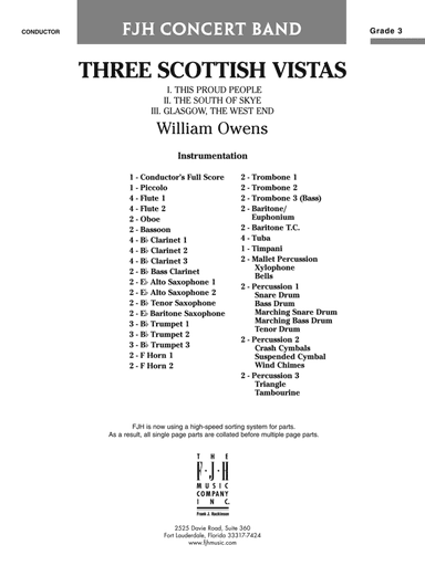 Three Scottish Vistas: Score
