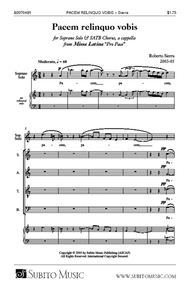 Pacem relinquo vobis