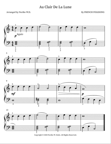 Au Clair De La Lune