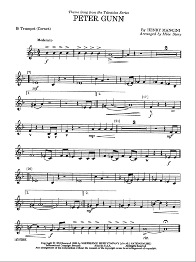 Peter Gunn: 1st B-flat Trumpet