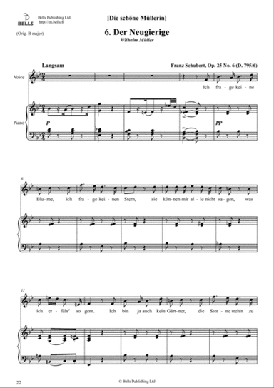 Der Neugierige, Op. 25 No. 6 (B-flat Major)
