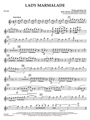 Lady Marmalade (from Moulin Rouge) (arr. Richard Saucedo) - Flute