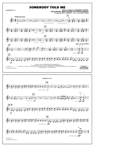 Somebody Told Me (arr. Conaway & Fingers) - Baritone T.C.