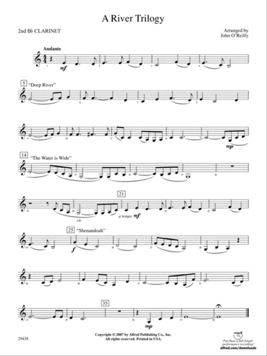 A River Trilogy: 2nd B-flat Clarinet