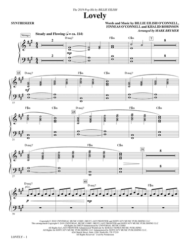 Lovely (from 13 Reasons Why) (arr. Mark Brymer) - Synthesizer