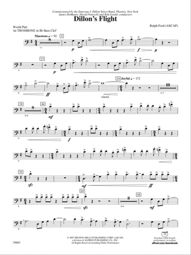 Dillon's Flight: (wp) 1st B-flat Trombone B.C.
