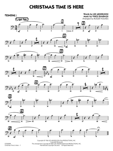 Christmas Time Is Here (arr. Roger Holmes) - Trombone 1