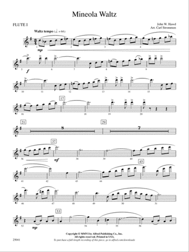 Mineola Waltz: Flute
