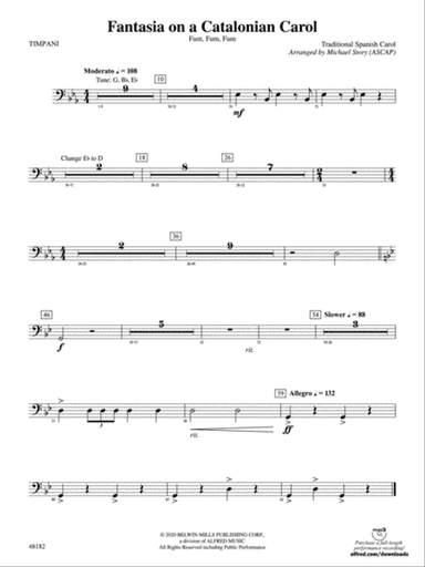 Fantasia on a Catalonian Carol: Timpani