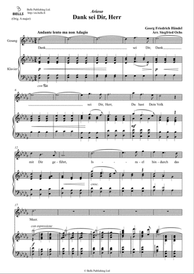 Dank sei Dir, Herr (D-flat Major)