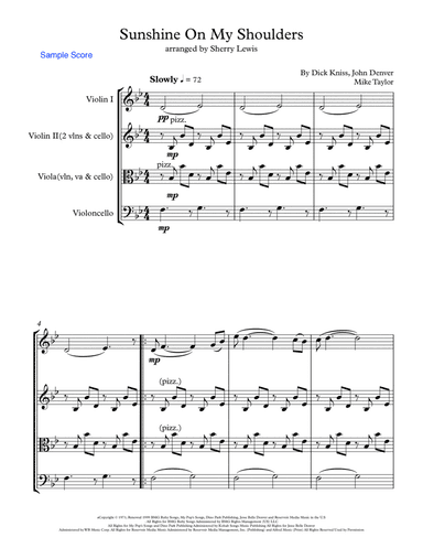 Sunshine On My Shoulders