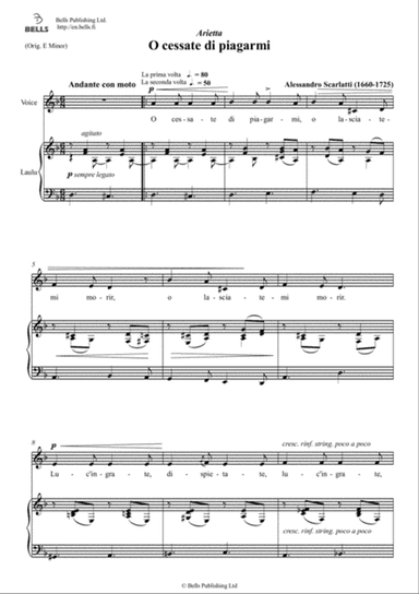 O cessate di piagarmi (D minor)
