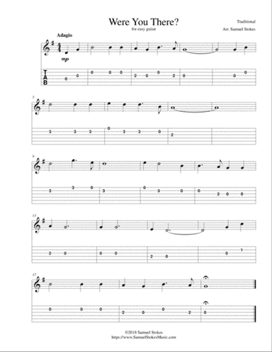 Were You There? - for easy guitar with TAB