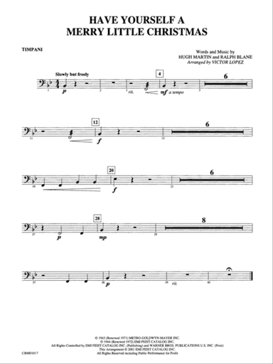 Have Yourself a Merry Little Christmas: Timpani