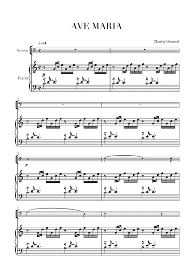 Charles Gounod - Ave Maria for Bassoon Solo