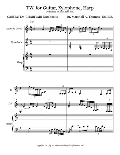 TW, for Guitar, Xylophone, Harp